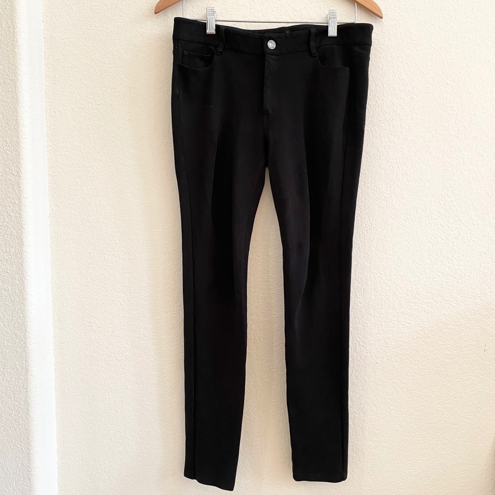 PAIGE Black Slim Leg Pants Womens Size 30 Viscose Polyamide Elastane
